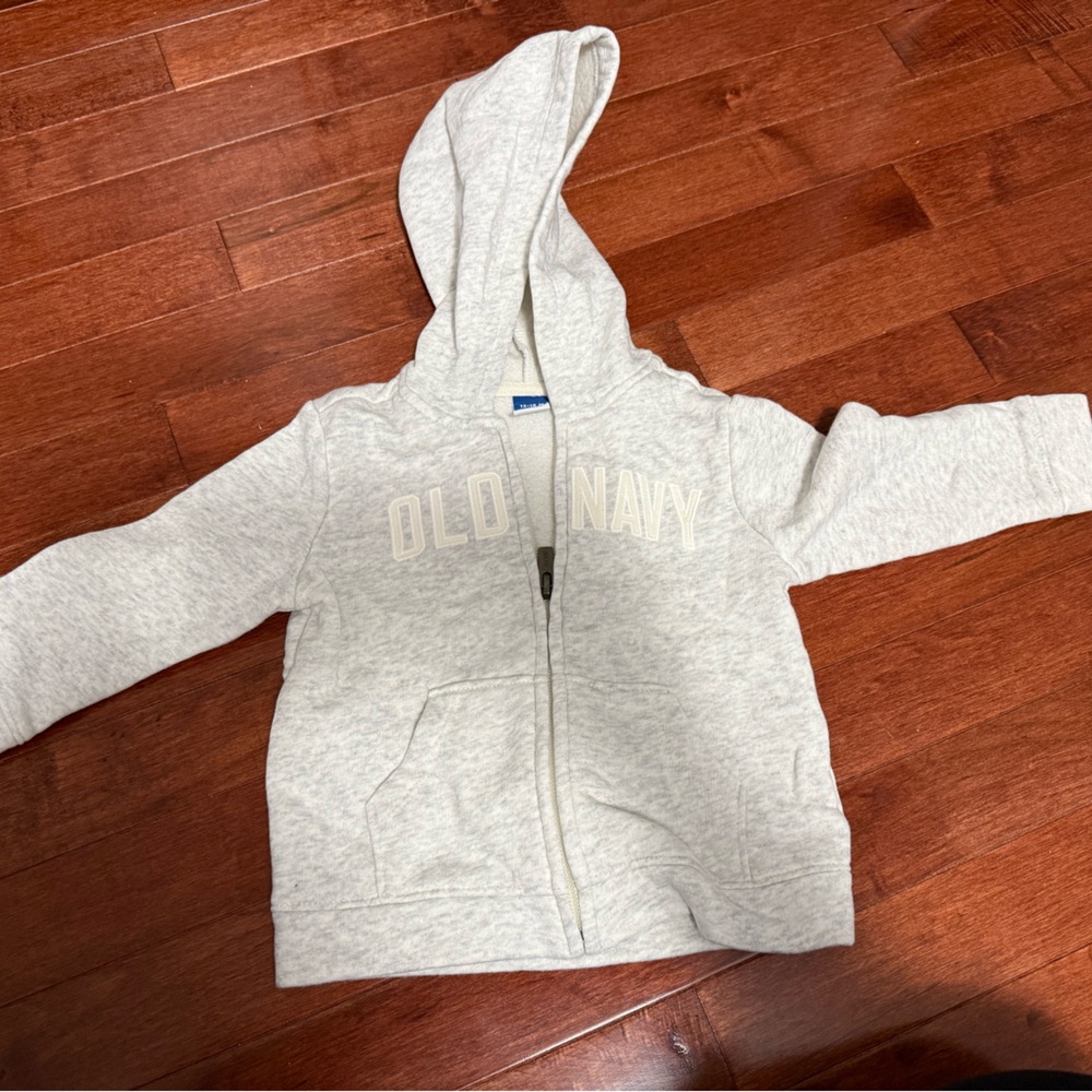Old Navy Light Gray Zip-Up Jacket size 18 months